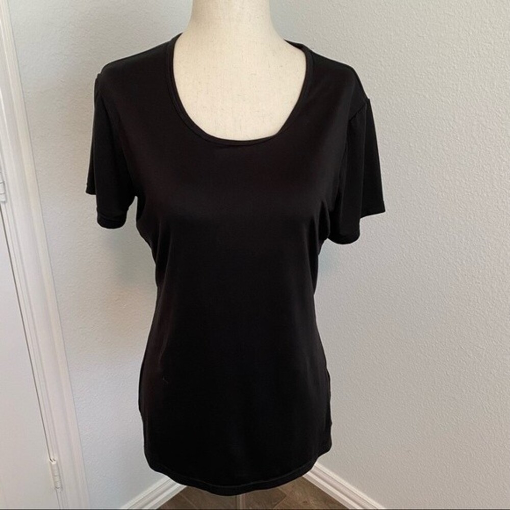 32 DEGREES COOL Casual Work Sexy Festive S Sleeve Black Blouse Size L